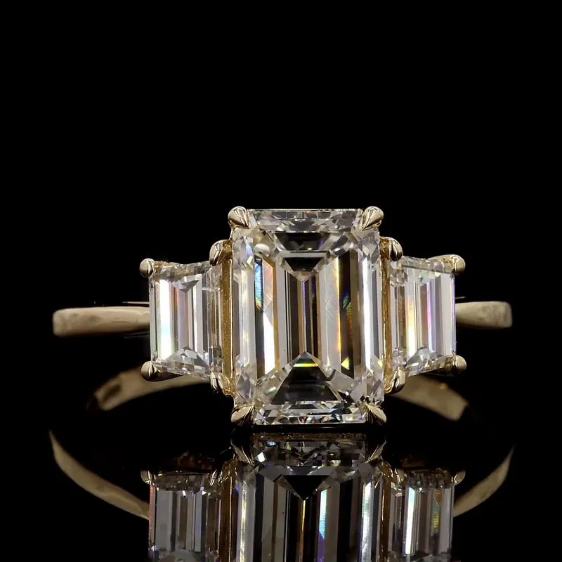Emerald-Cut Three-Stone Ring, design GD-FR-016