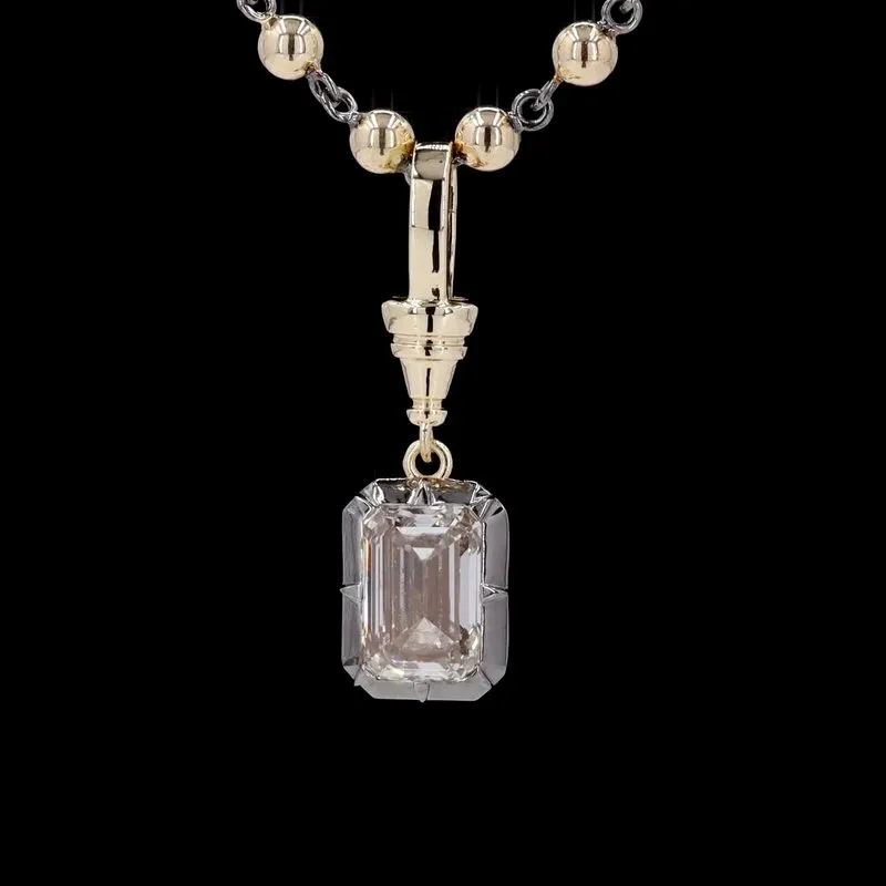 Emerald-Cut Georgian Pendant, design GD-PX-007