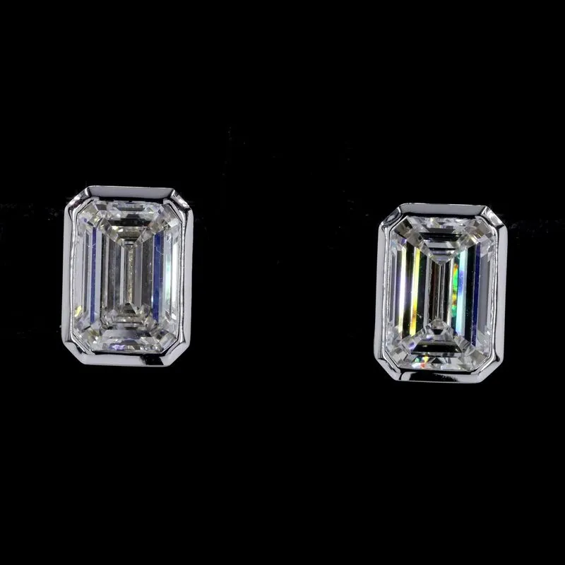 Emerald-Cut Stud Earrings, design GD-SE-011
