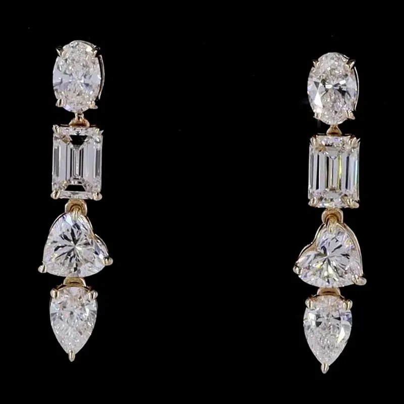 Mixed-Shape Stud Earrings, design GD-SE-044