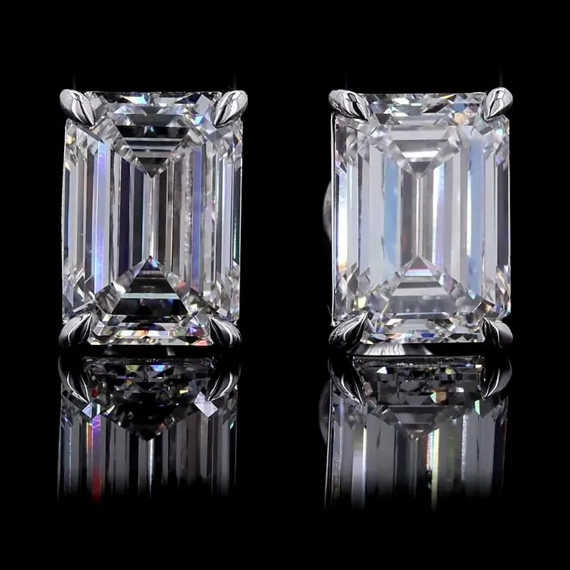 Emerald-Cut Stud Earrings, design GD-SE-051