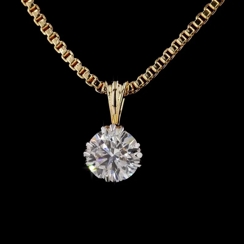 Round Solitaire Pendant, design GD-SP-008