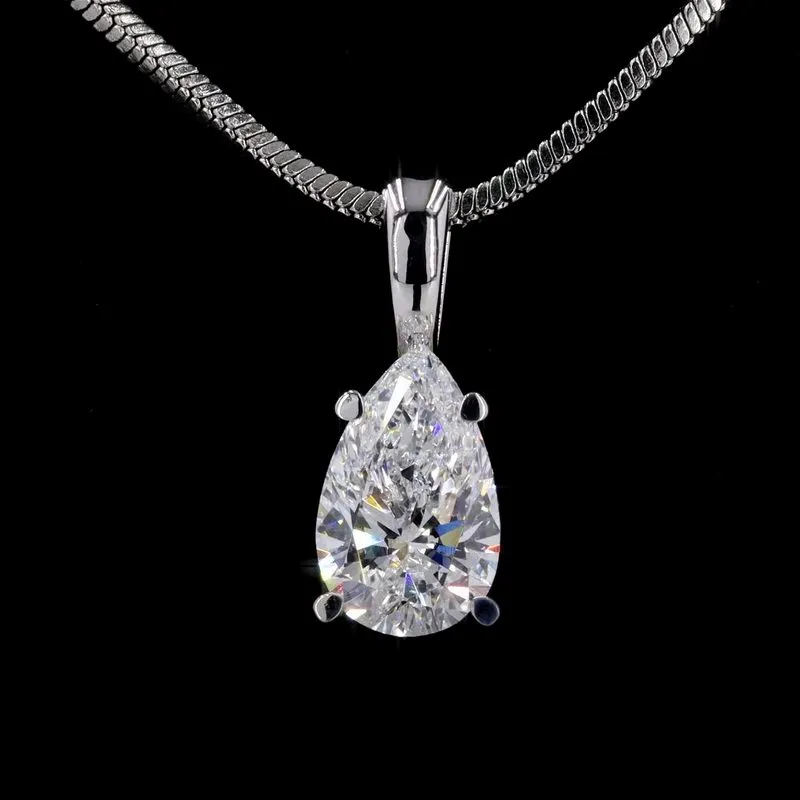 Pear Solitaire Pendant, design GD-SP-009