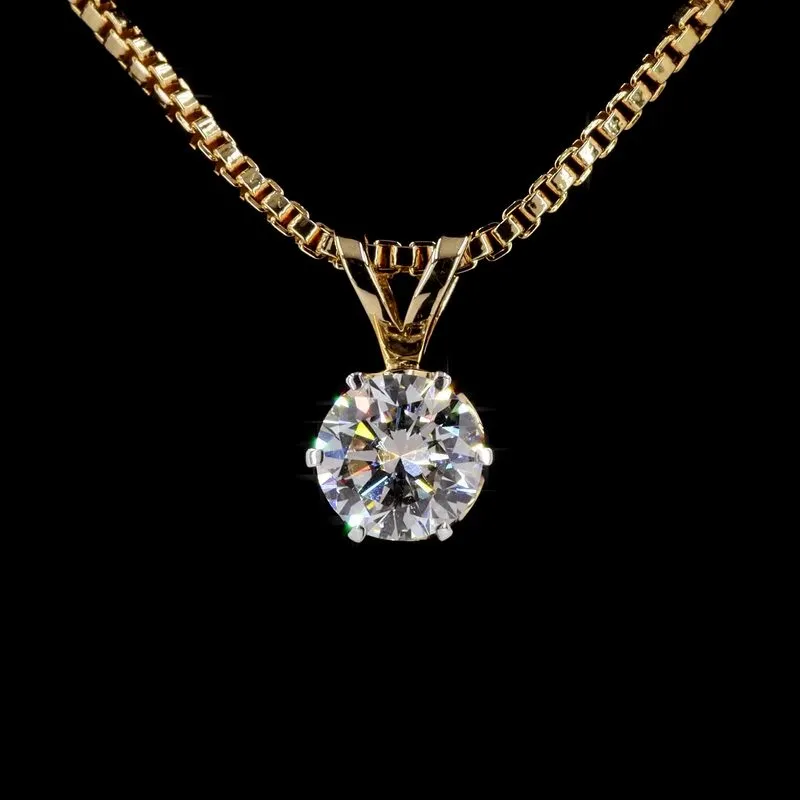 Round Solitaire Pendant, design GD-SP-018