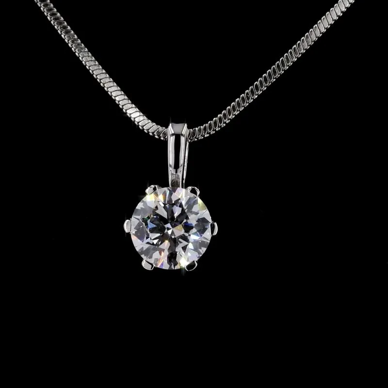 Round Solitaire Pendant, design GD-SP-026