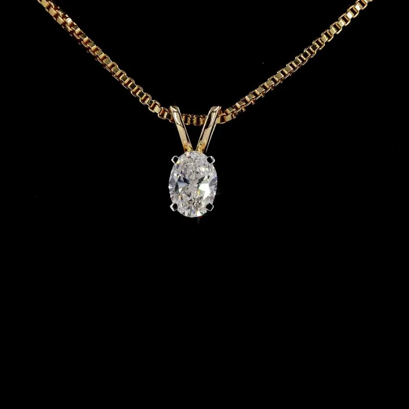 Oval Solitaire Pendant, design GD-SP-029