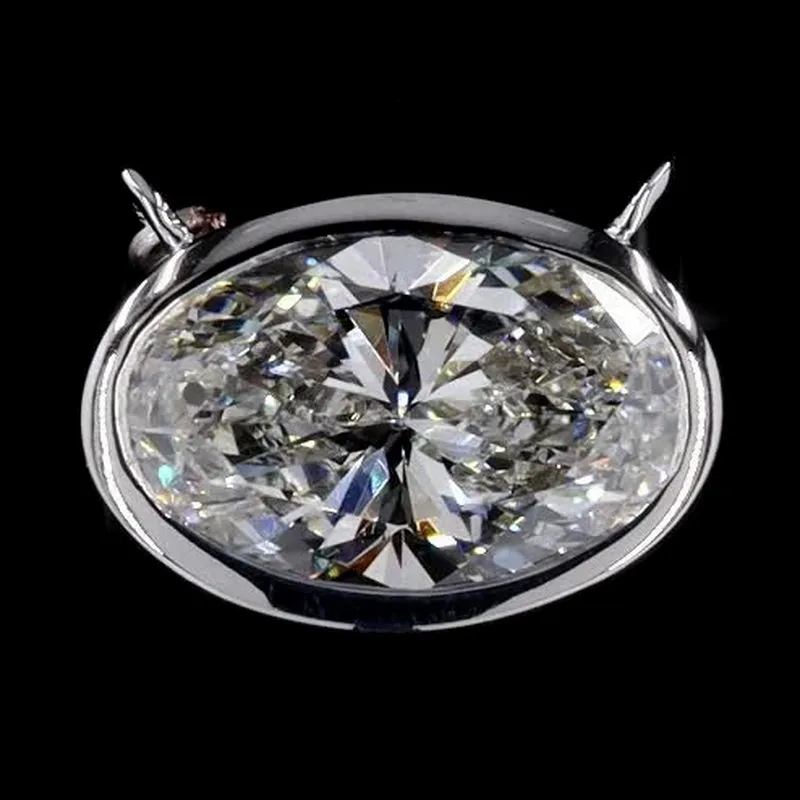 Oval Bezel Solitaire Pendant, design GD-SP-044