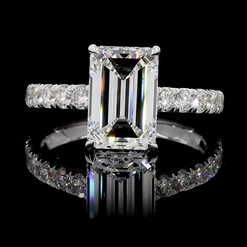 Emerald-Cut Solitaire Ring, design GD-SR-014