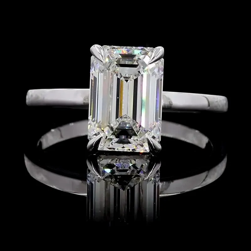 Emerald-Cut Solitaire Ring, design GD-SR-034