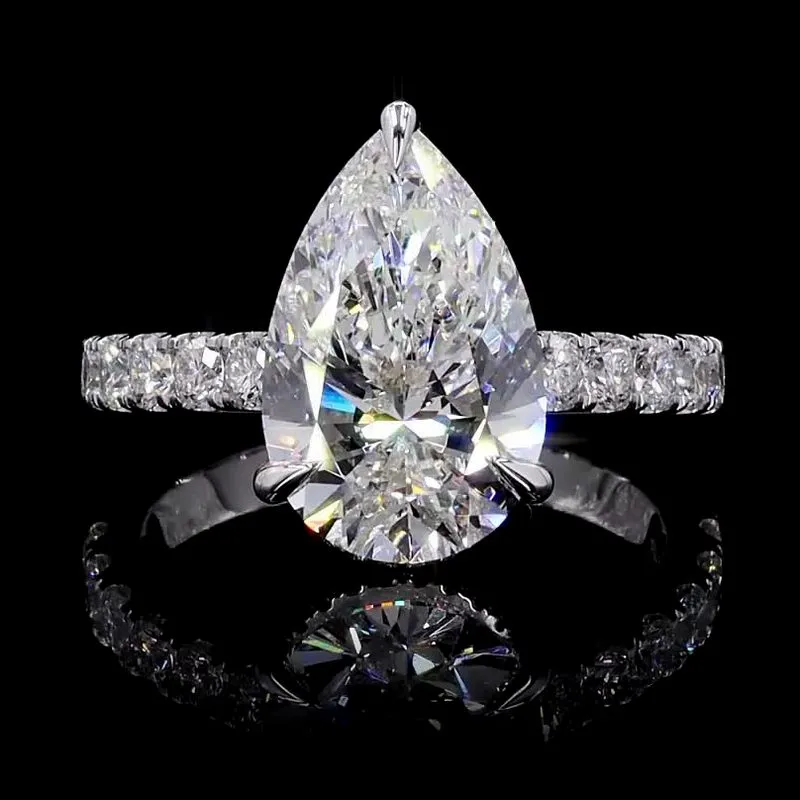 Pear Solitaire Ring, design GD-SR-038