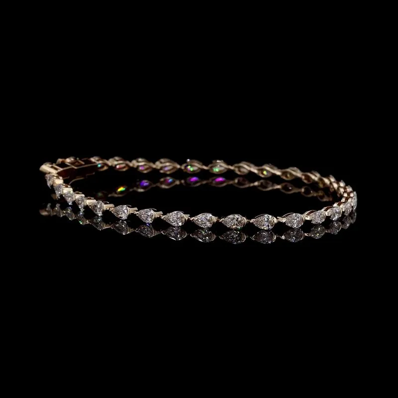 Pear Tennis Bracelet, design GD-TB-017