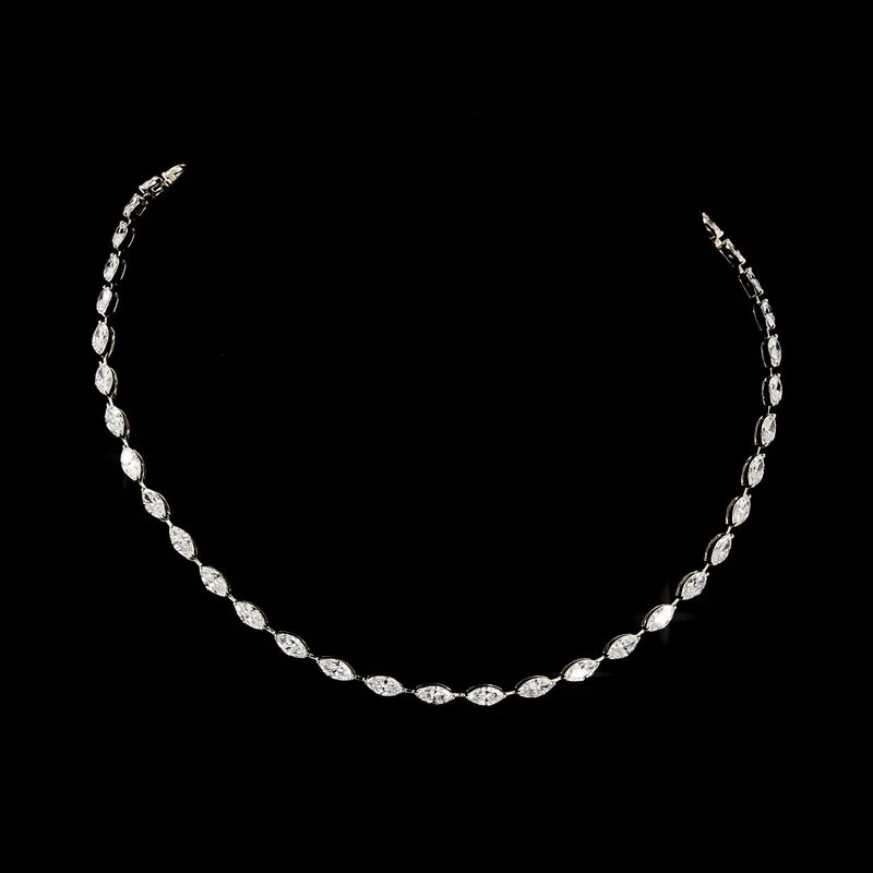 Marquise Tennis Necklace, design GD-TN-002