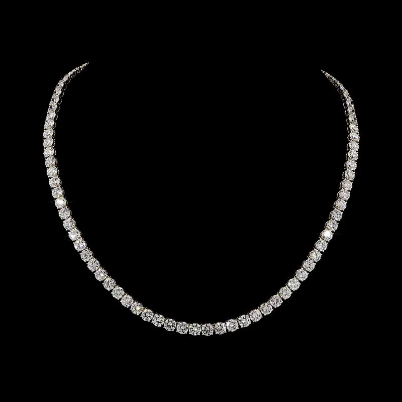 Round Tennis Necklace, design GD-TN-004