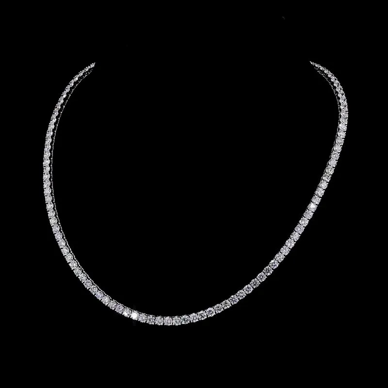 Round Tennis Necklace, design GD-TN-005