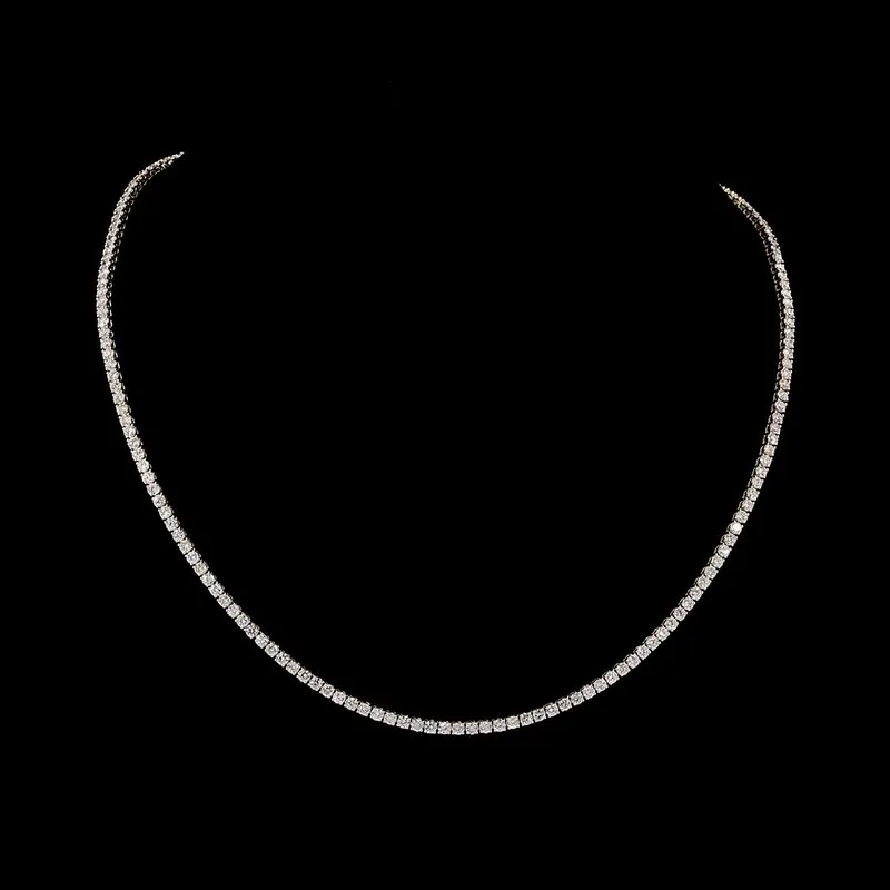 Round Tennis Necklace, design GD-TN-009