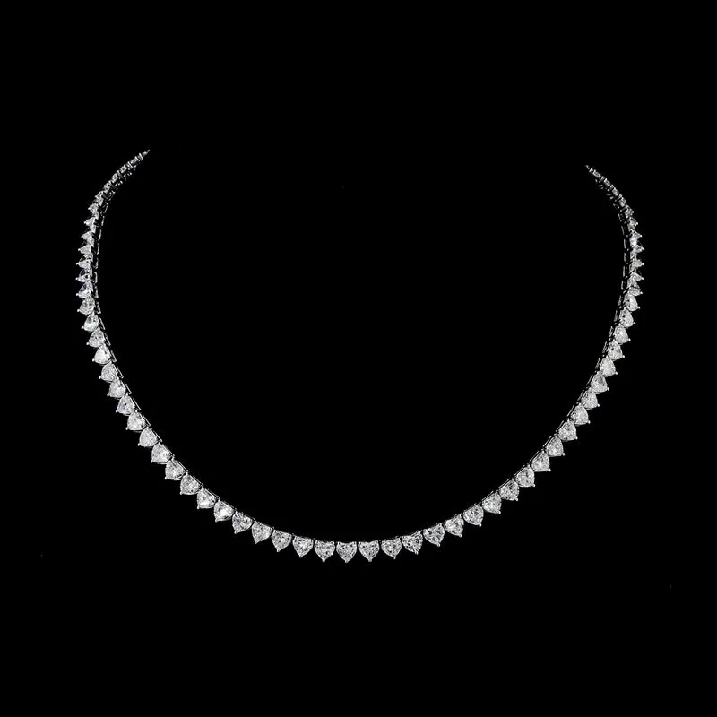 Heart Tennis Necklace, design GD-TN-011