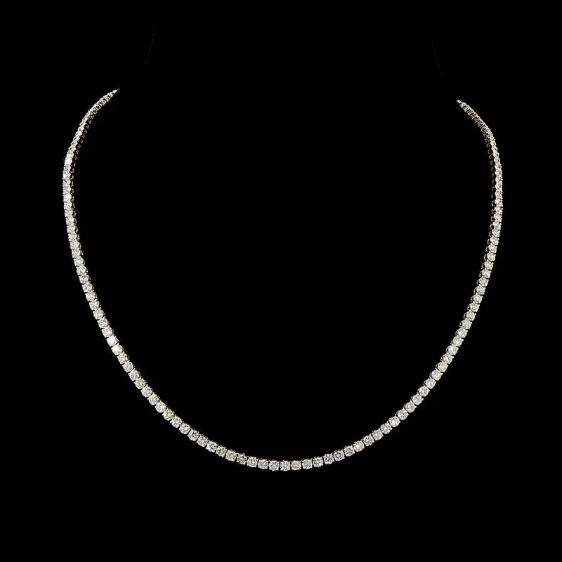 Round Tennis Necklace, design GD-TN-012
