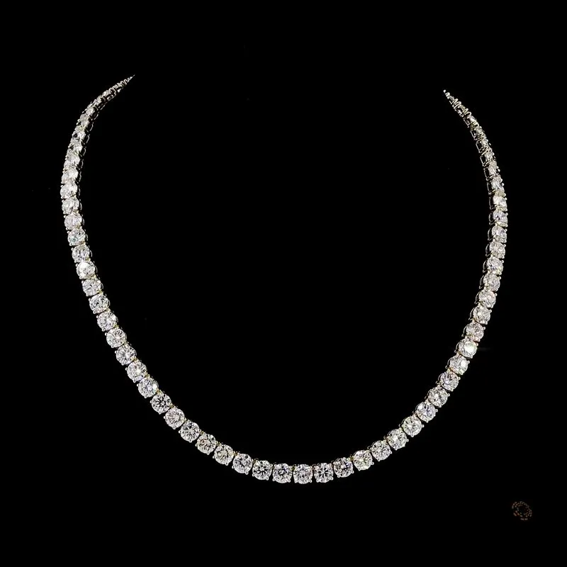 Round Tennis Necklace, design GD-TN-015