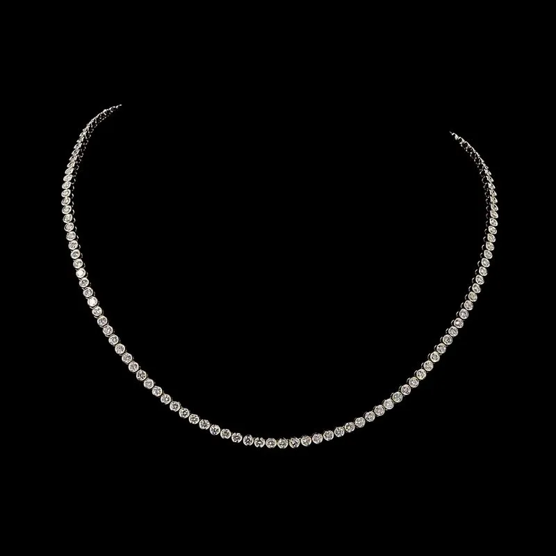 Round Tennis Necklace, design GD-TN-024