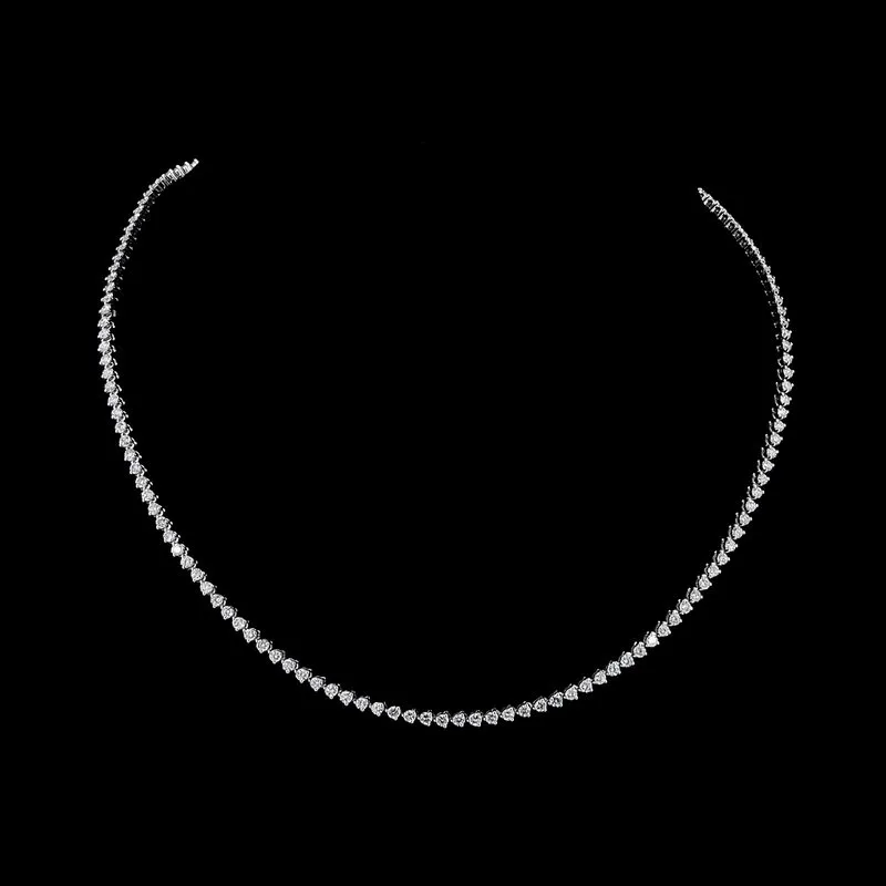 Round Tennis Necklace, design GD-TN-030