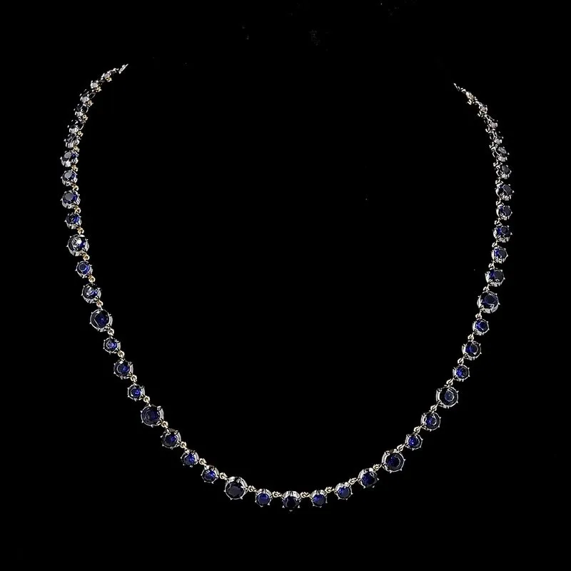 Round Tennis Necklace, design GD-TN-033