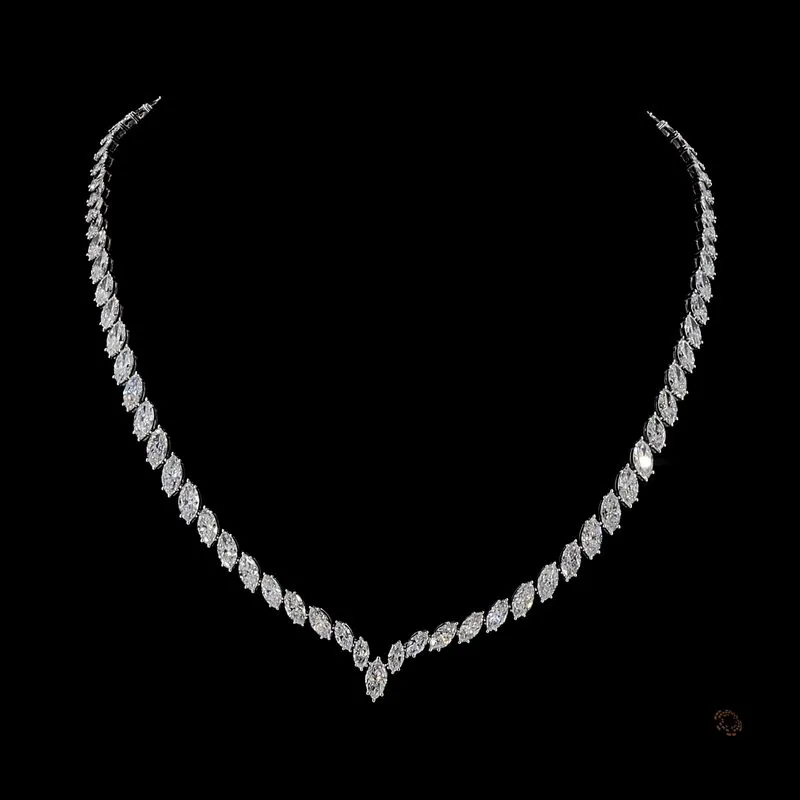 Marquise Tennis Necklace, design GD-TN-034
