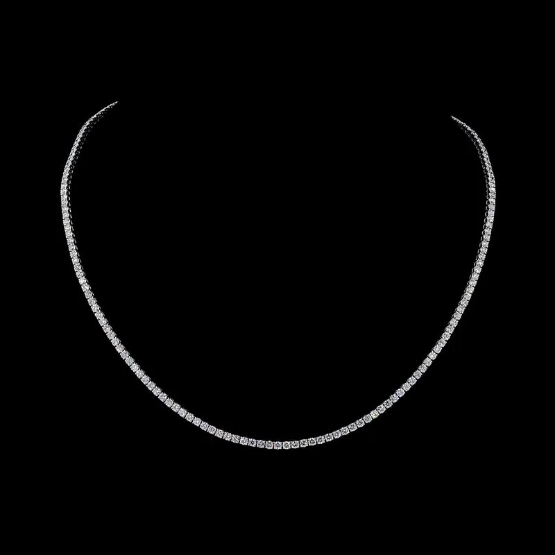 Round Tennis Necklace, design GD-TN-040