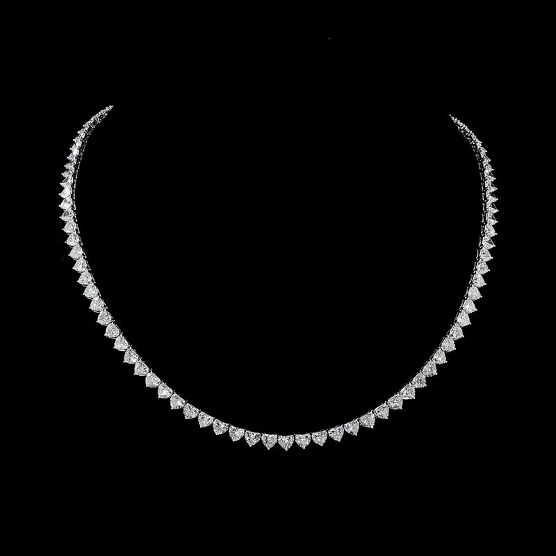 Heart Tennis Necklace, design GD-TN-041