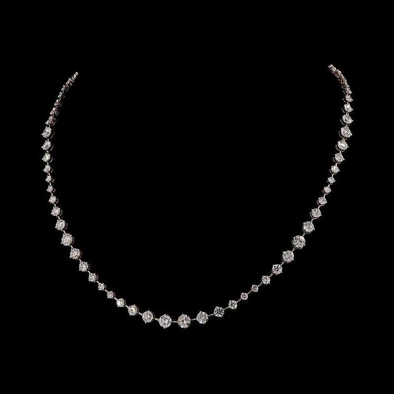 Round Tennis Necklace, design GD-TN-047