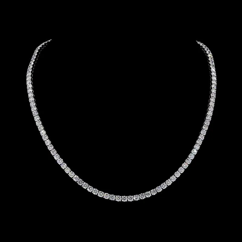 Round Tennis Necklace, design GD-TN-048