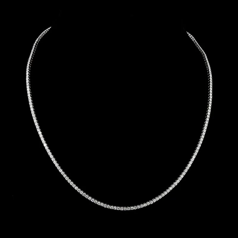 Round Tennis Necklace, design GD-TN-049
