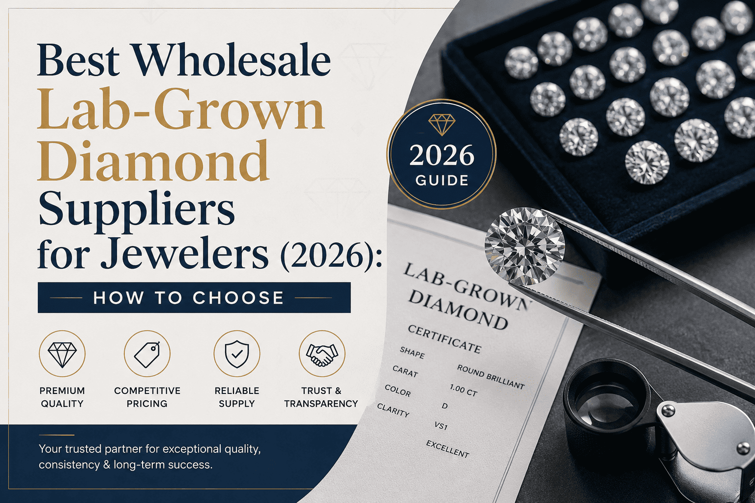Best Wholesale Lab-Grown Diamond Suppliers for Jewelers (2026): How to Choose