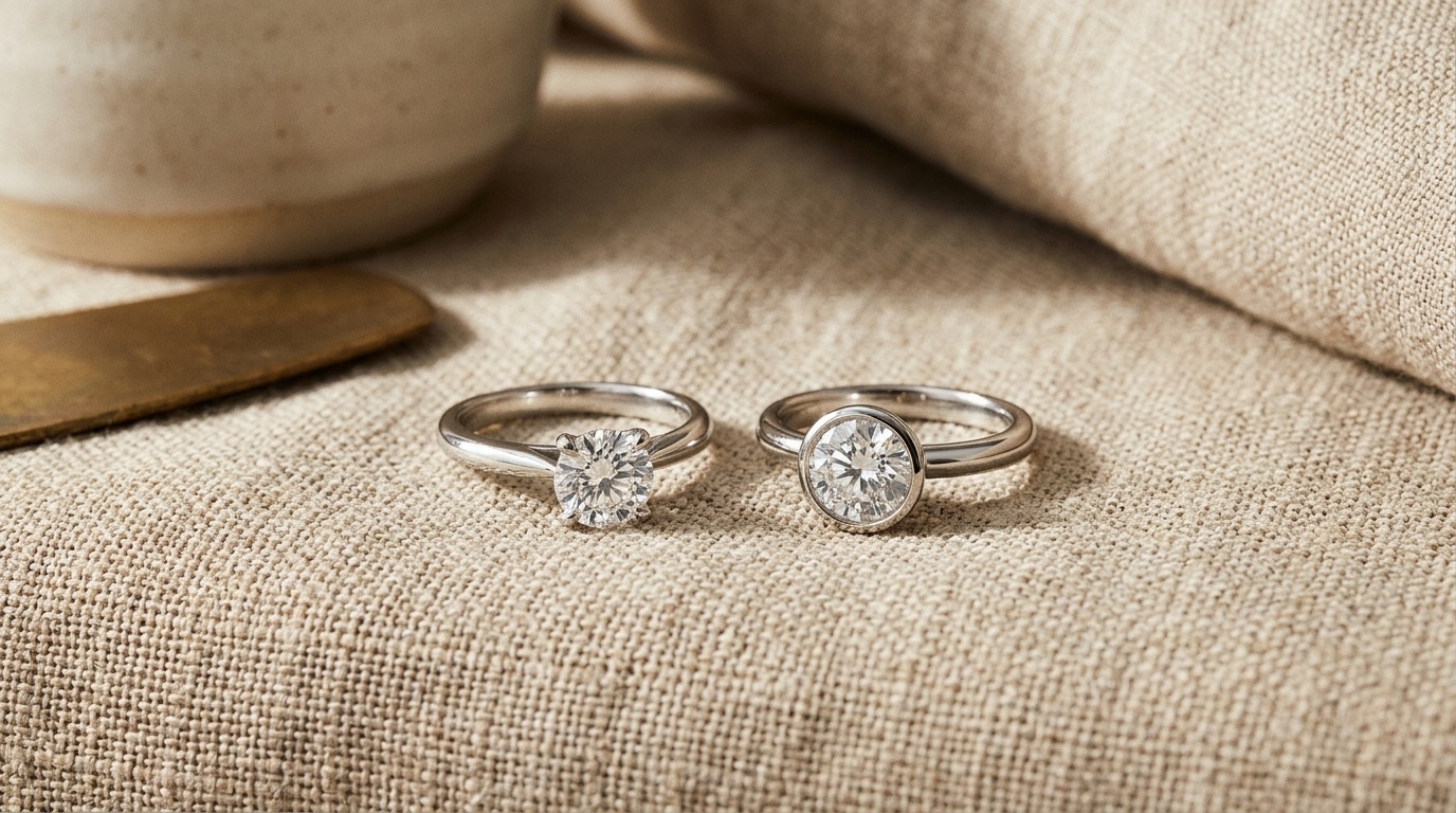 Prong Setting vs. Bezel Setting