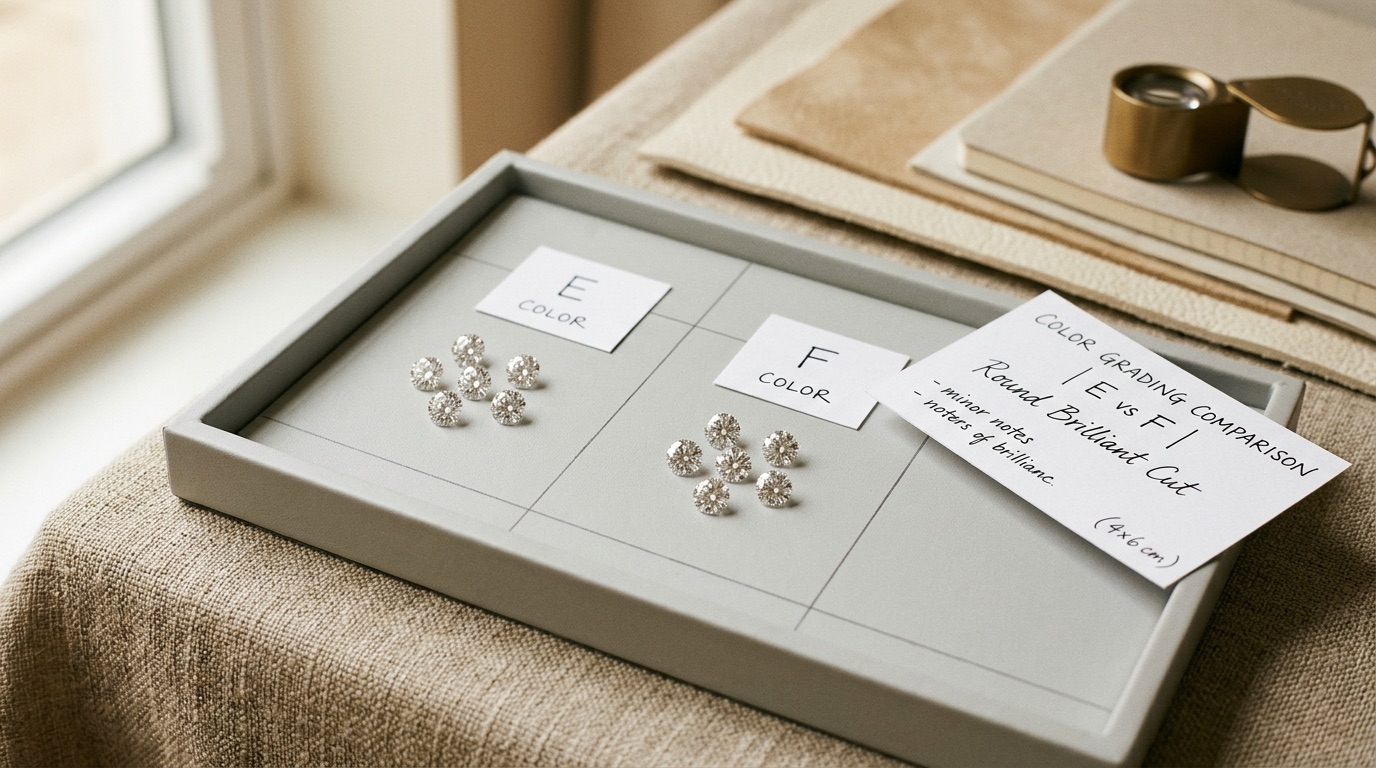 E Color vs. F Color Diamond Compared