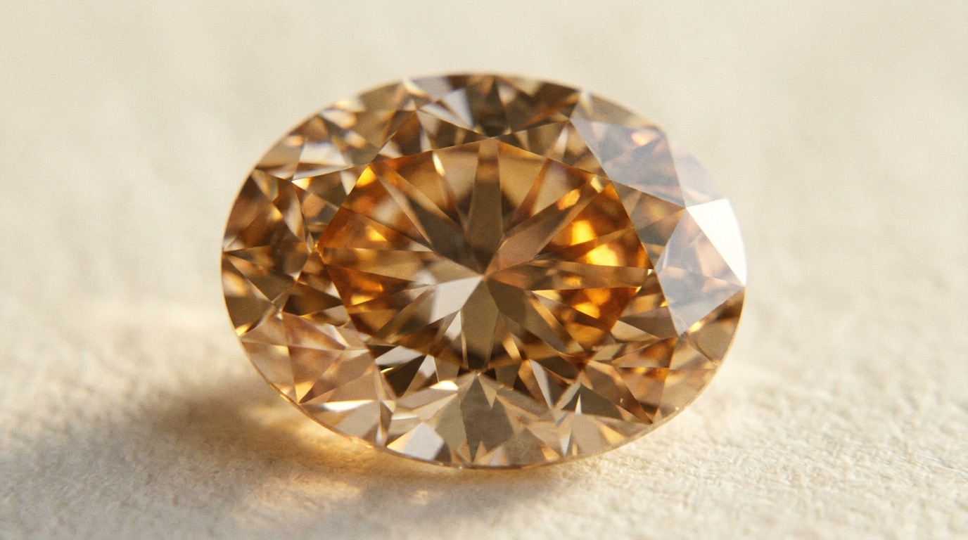 Champagne Oval Lab-Grown Diamonds Wholesale | Guru Diam