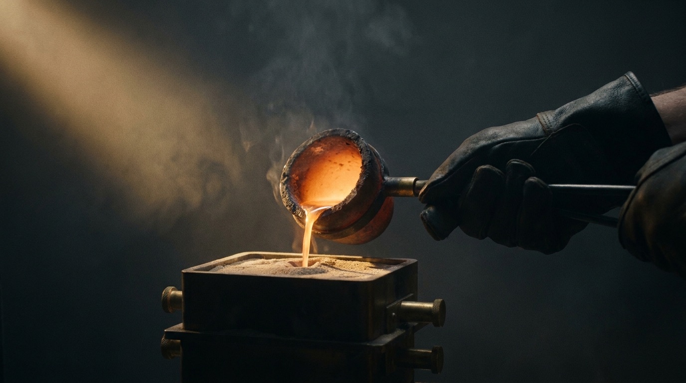 Loupe inspection of a finished diamond ring on a jeweler's bench
