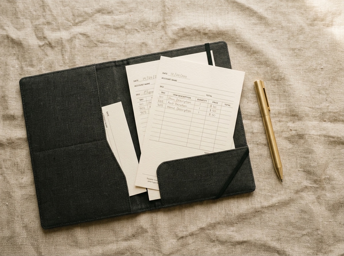 A jeweler's loupe and tweezers arranged on warm linen fabric beside a blank grading report, evoking a careful stone evaluation ritual