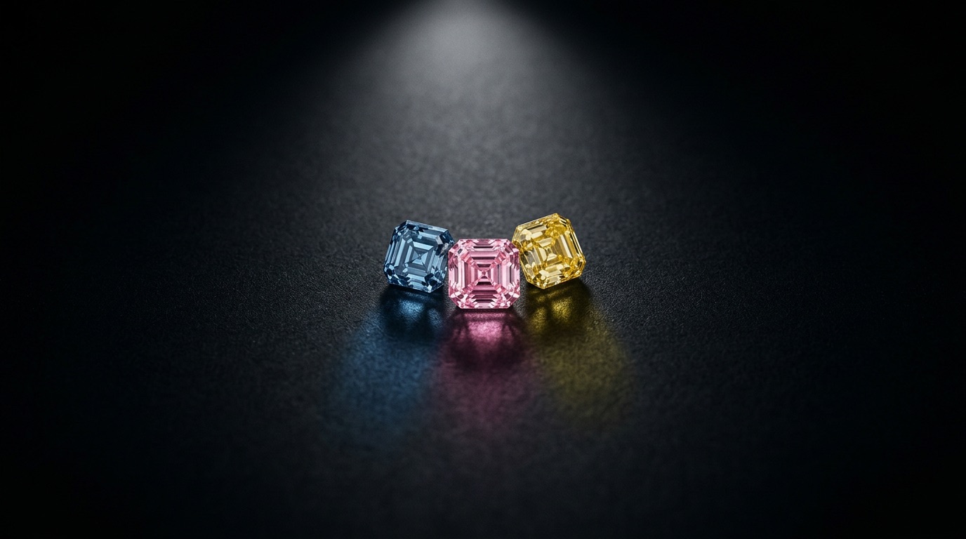 Fancy Color Asscher Diamonds Wholesale