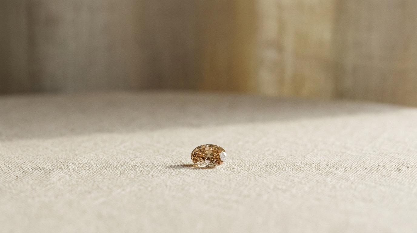 Champagne Oval Lab-Grown Diamonds Wholesale | Guru Diam