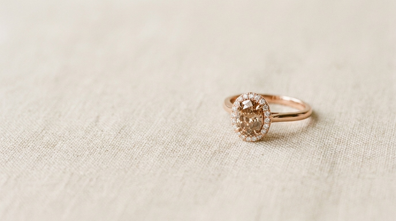 Champagne Oval Lab-Grown Diamonds Wholesale | Guru Diam