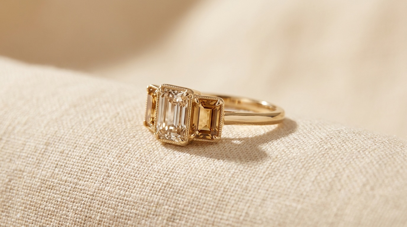 Champagne Emerald Cut Diamonds: Grading, Sourcing & Wholesale Guide