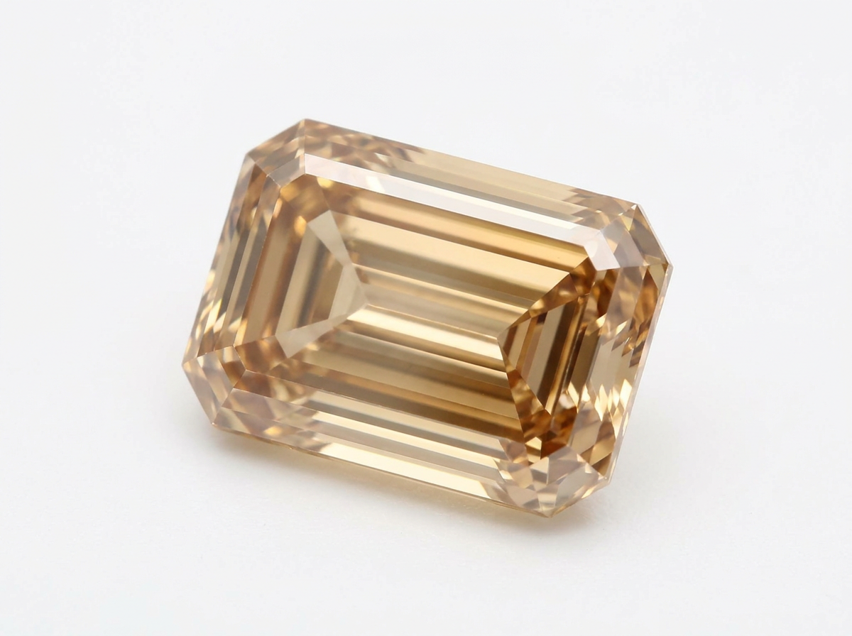 Champagne Emerald Cut Diamonds Wholesale